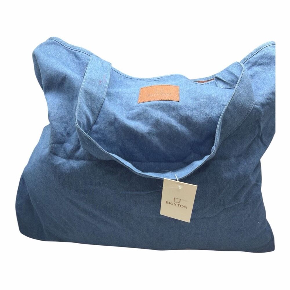 Brand New Brixton Women's Reversible Brown Blue Tote Bag Shoulder Bag
